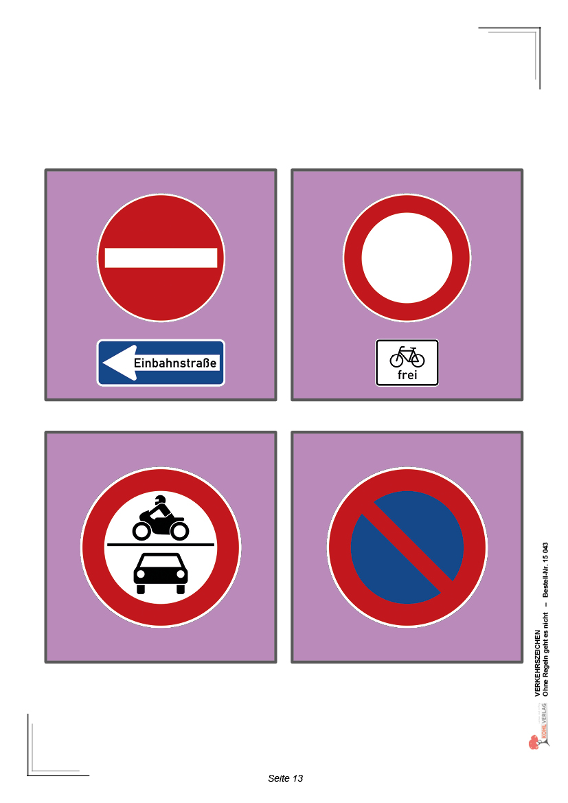 Verkehrszeichen - Sicher im Straßenverkehr