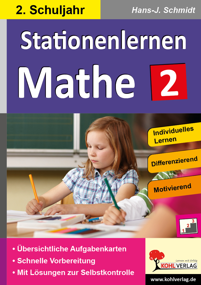 Stationenlernen Mathe / Klasse 2 - Komplett ausgearbeitetes Freiarbeitsmaterial im 2. Schuljahr