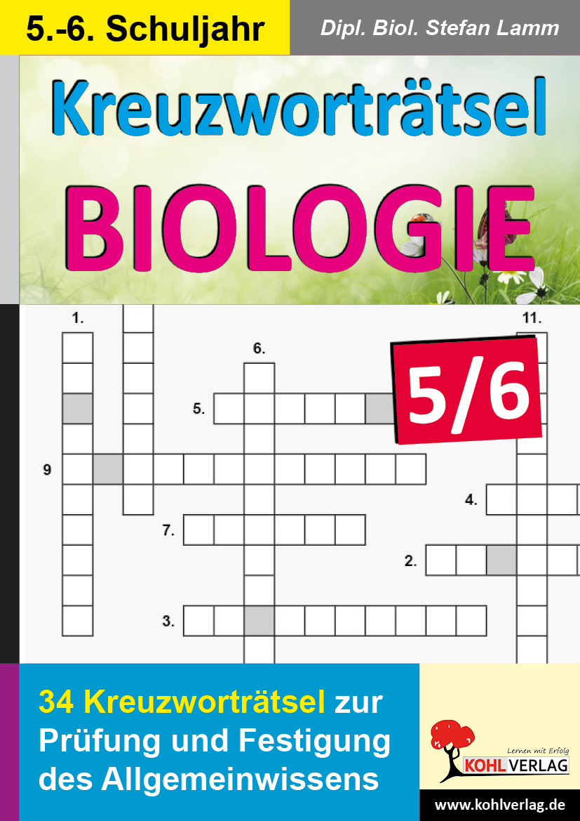 Kreuzworträtsel Biologie / Klasse 5-6