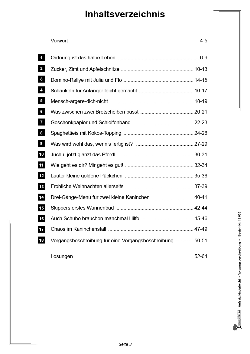 Aufsatz kinderleicht - Vorgangsbeschreibung