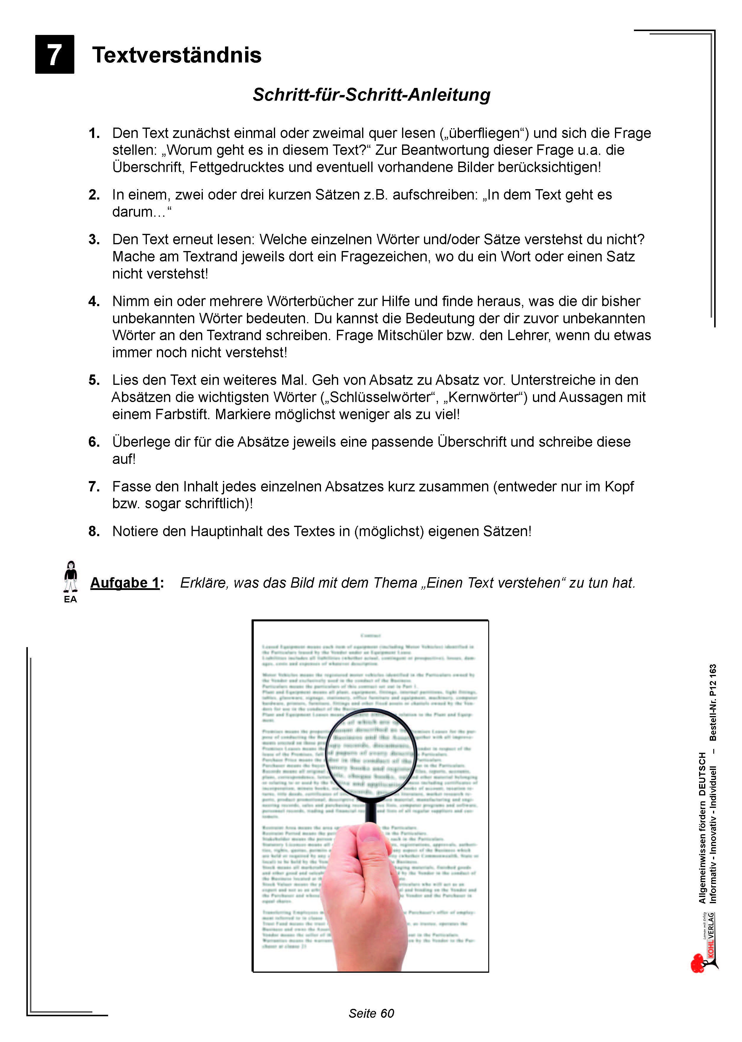 Allgemeinwissen fördern DEUTSCH: Textverständnis Allgemeinwissen fördern DEUTSCH: Textverständnis