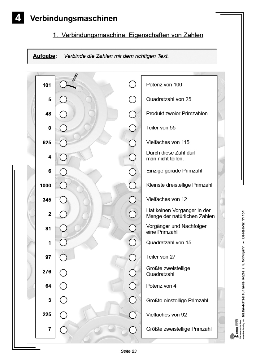 Mathe-Rätsel für helle Köpfe / Klasse 5