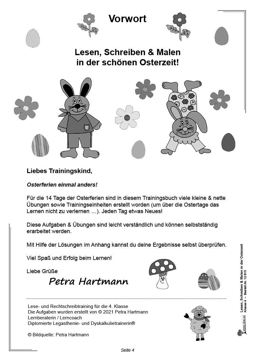 Lesen, Schreiben & Malen ... in der Osterzeit / Klasse 4