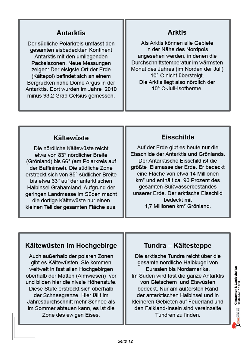 Klimazonen & Landschaften