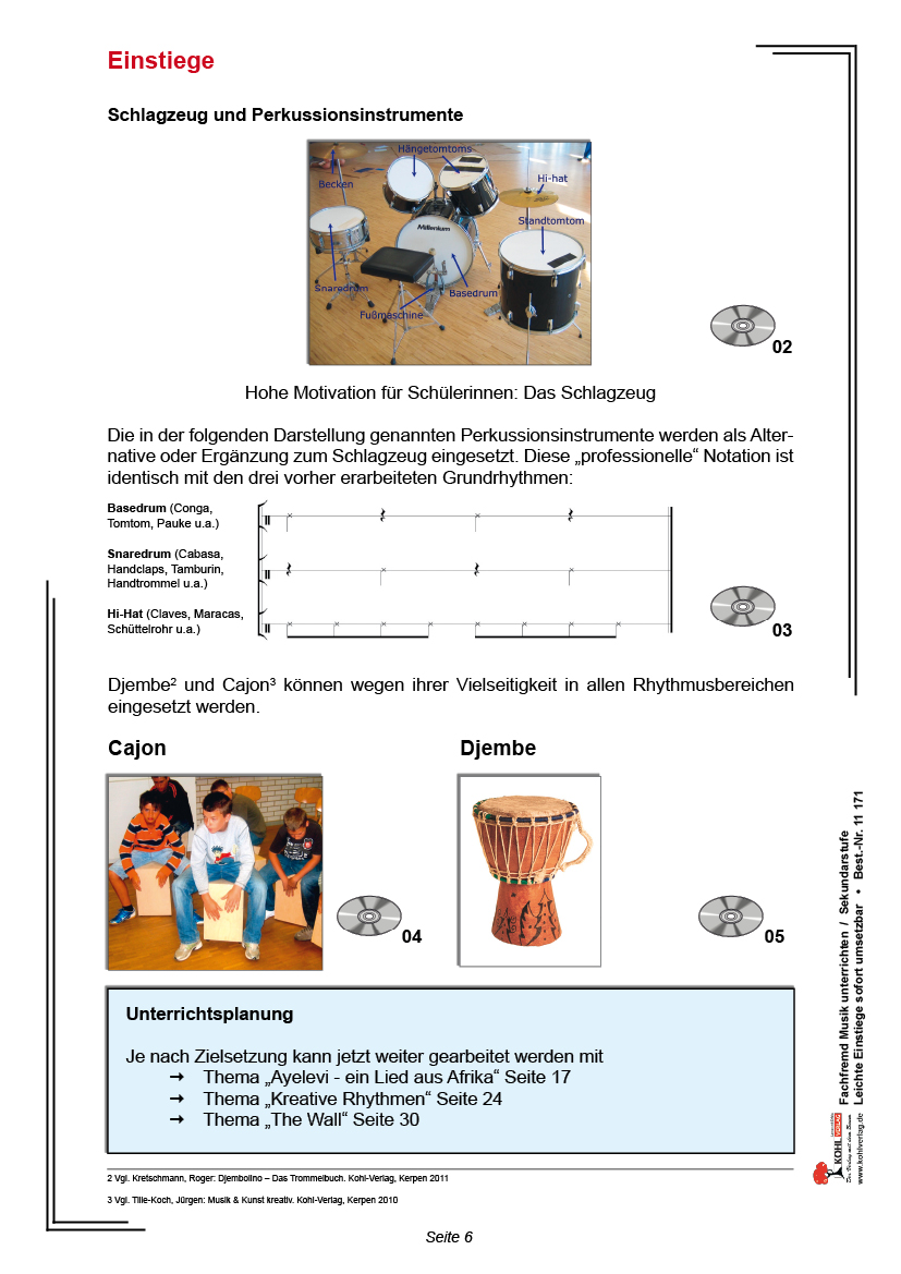 Fachfremd Musik unterrichten / Sekundarstufe