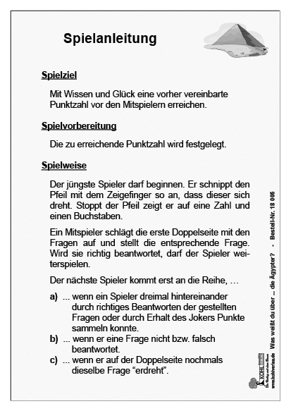 Was weißt du über ... die Ägypter? Was weißt du über ... die Ägypter?