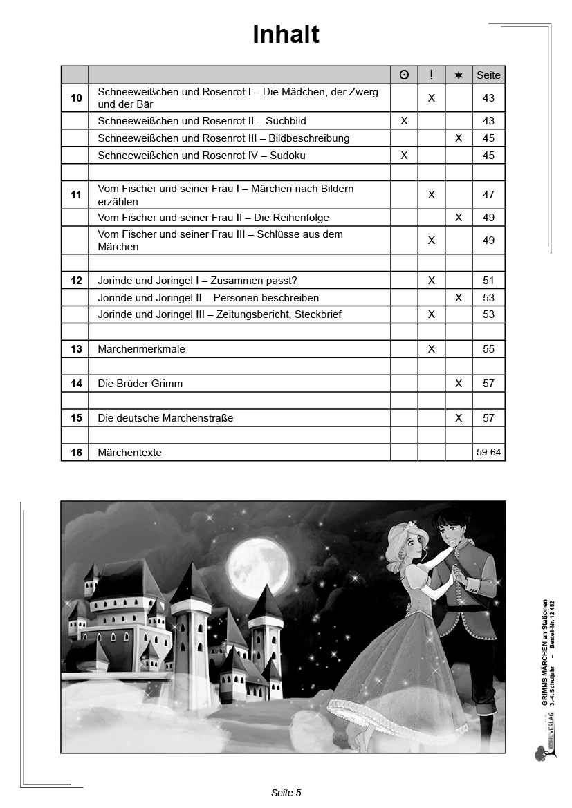 Grimms Märchen an Stationen / Klasse 3-4