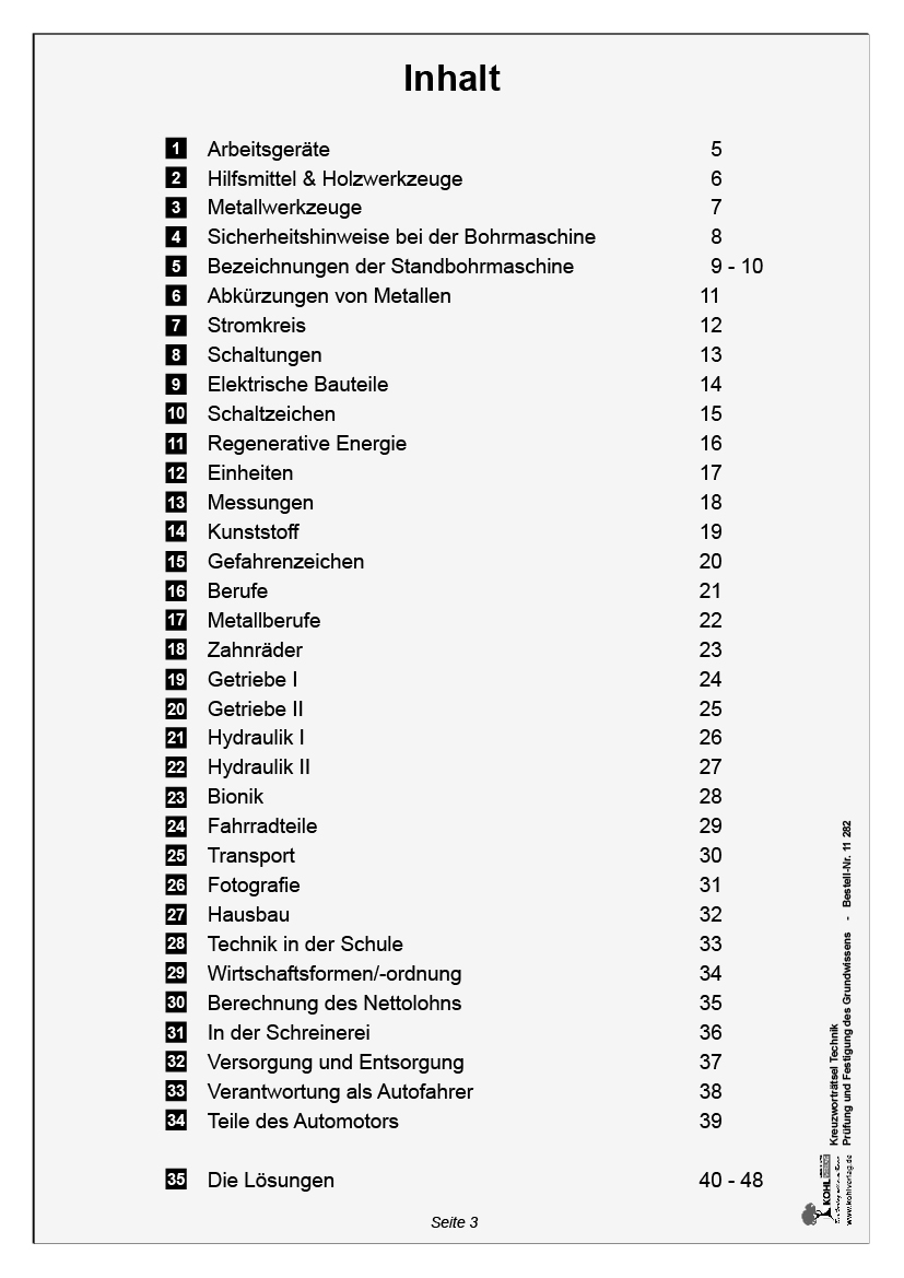 Kreuzworträtsel Technik