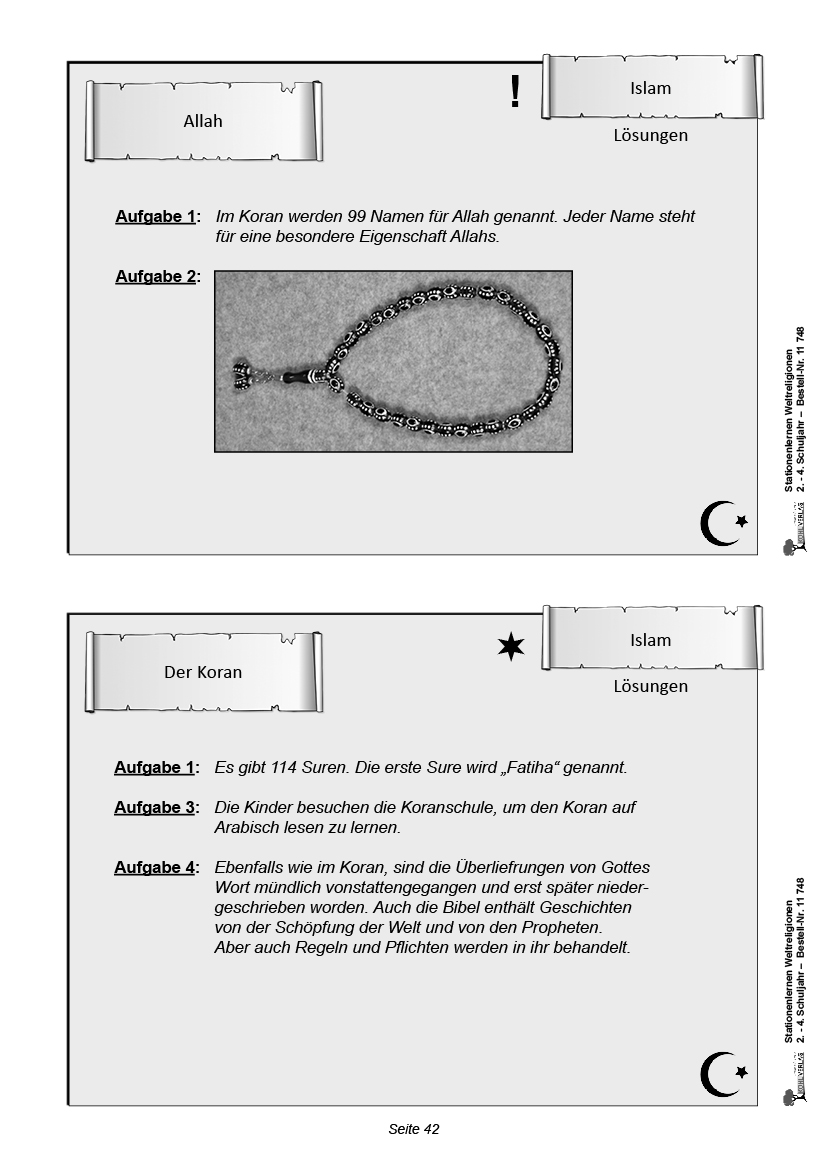 Stationenlernen Weltreligionen / Klasse 2-4
