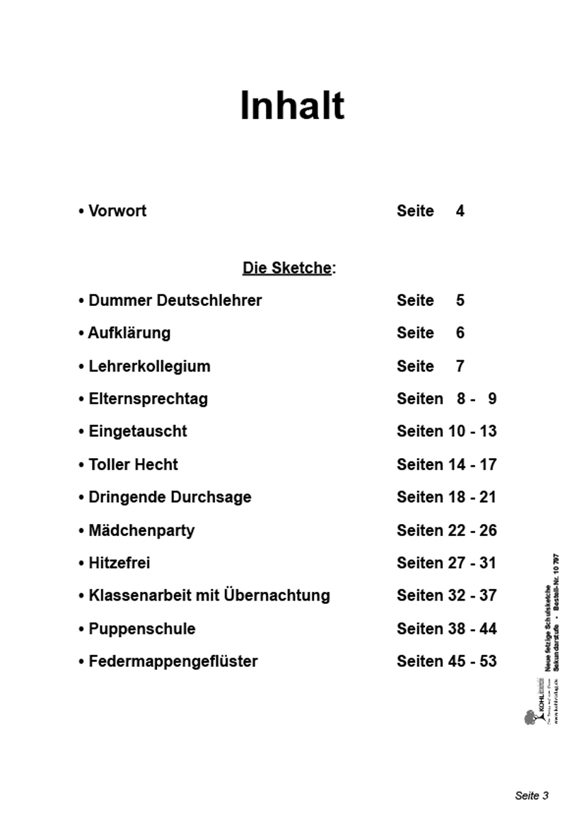 Neue fetzige Schulsketche / Sekundarstufe