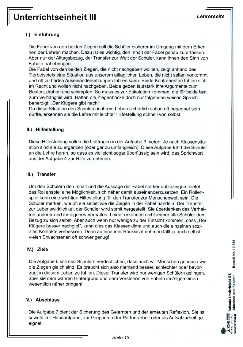 Aufsatz kinderleicht - Märchen und Fabeln