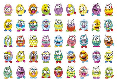 Belohnungssticker Lustige Ostereier Belohnungssticker Lustige Ostereier