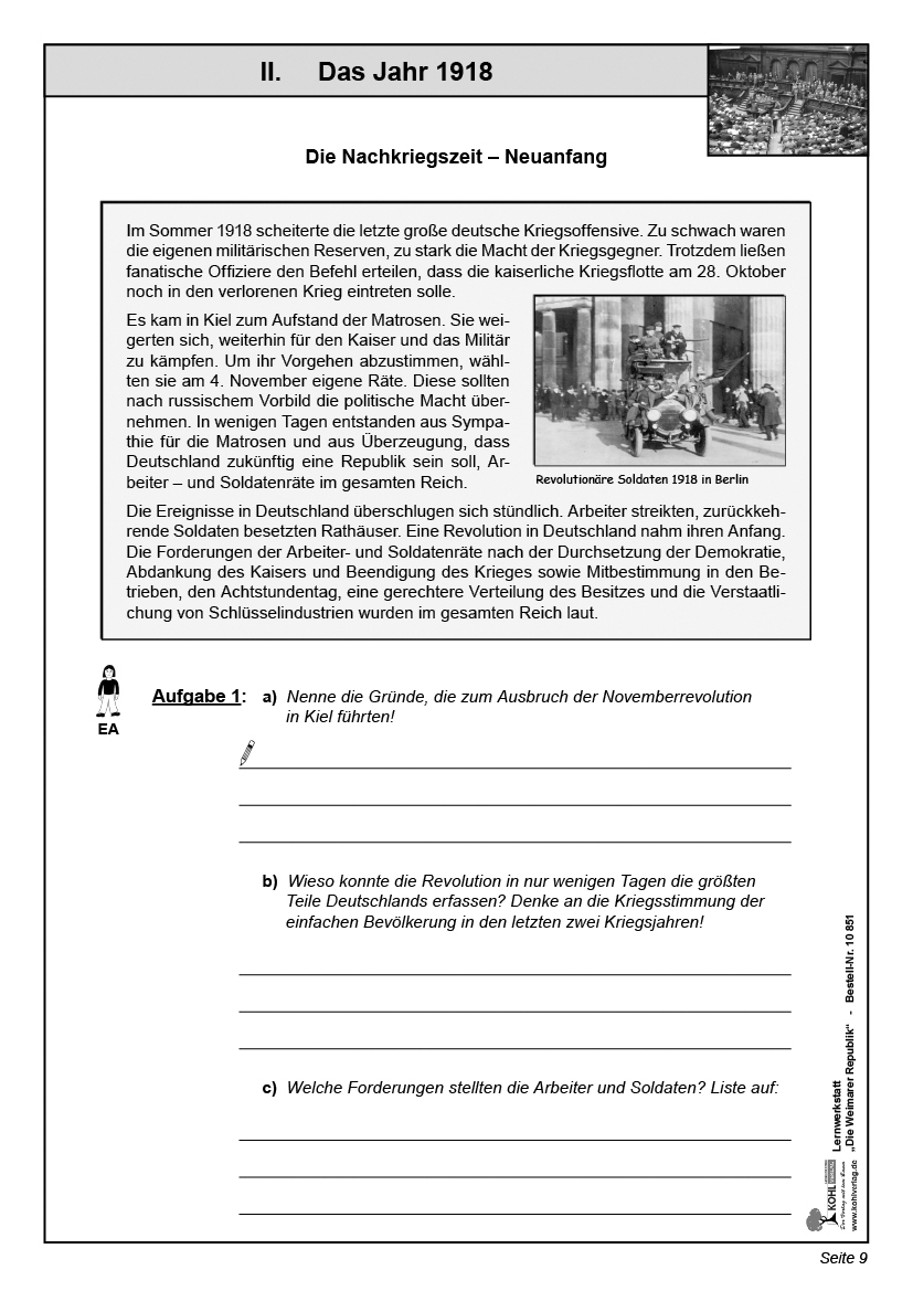 Die Weimarer Republik Arbeitsblatt Lösungen Lernwerkstatt Die Weimarer Republik
