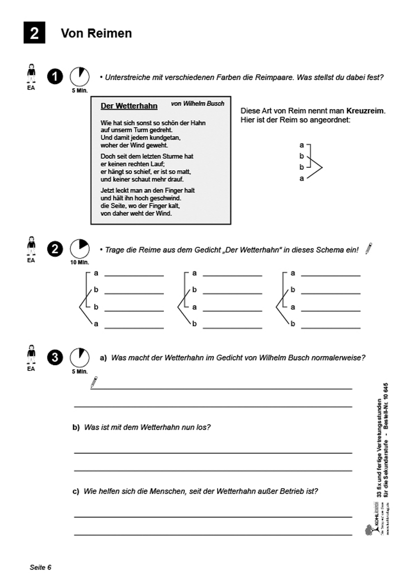 33 fix und fertige Vertretungsstunden / Sekundarstufe