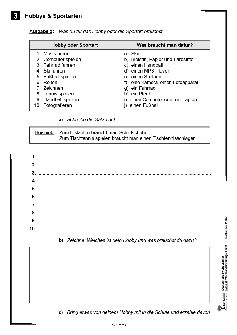 Deutsch als Zweitsprache in Vorbereitungsklassen III