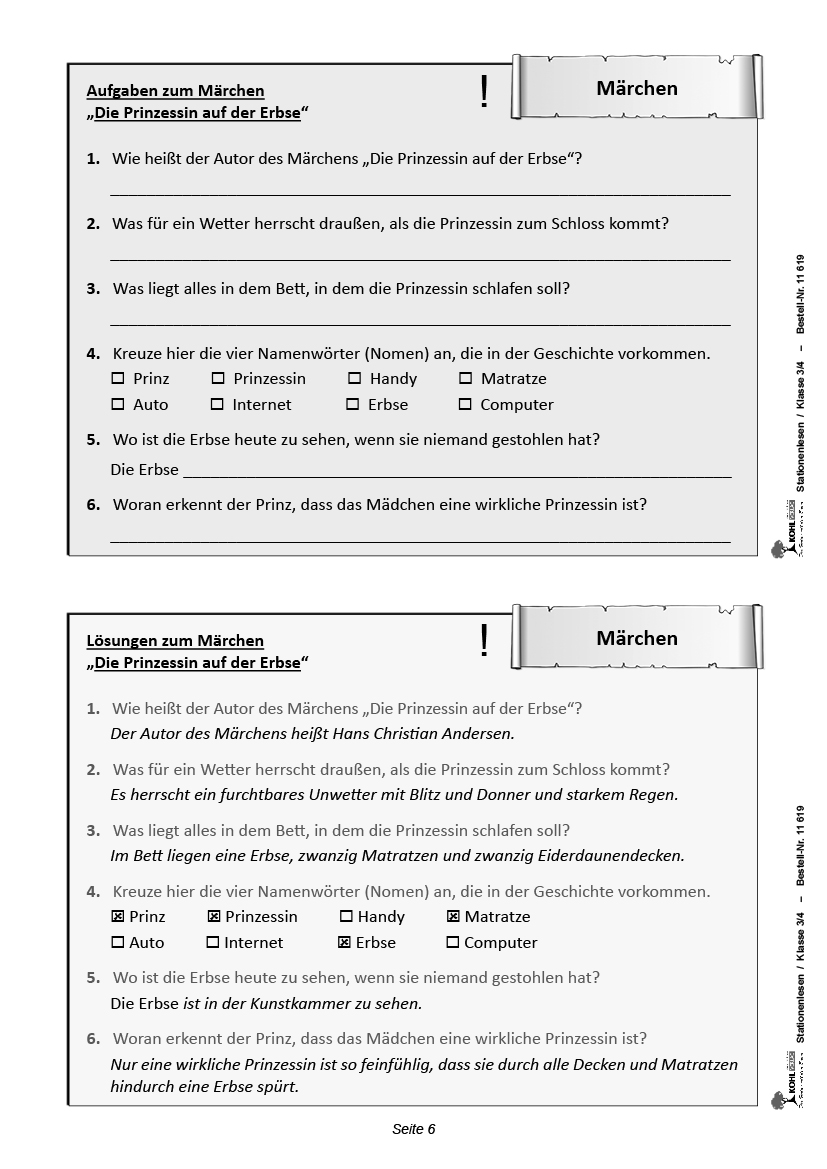 Stationenlesen Klasse 3/4