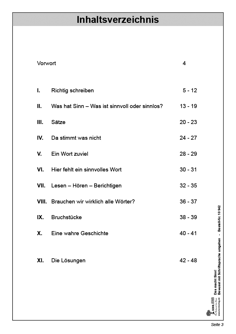 Das ergibt Sinn!