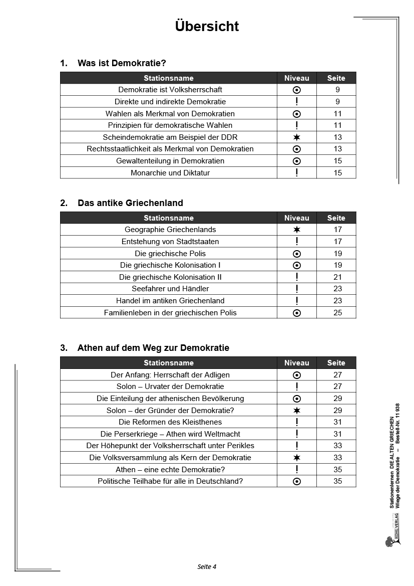 Stationenlernen Die alten Griechen