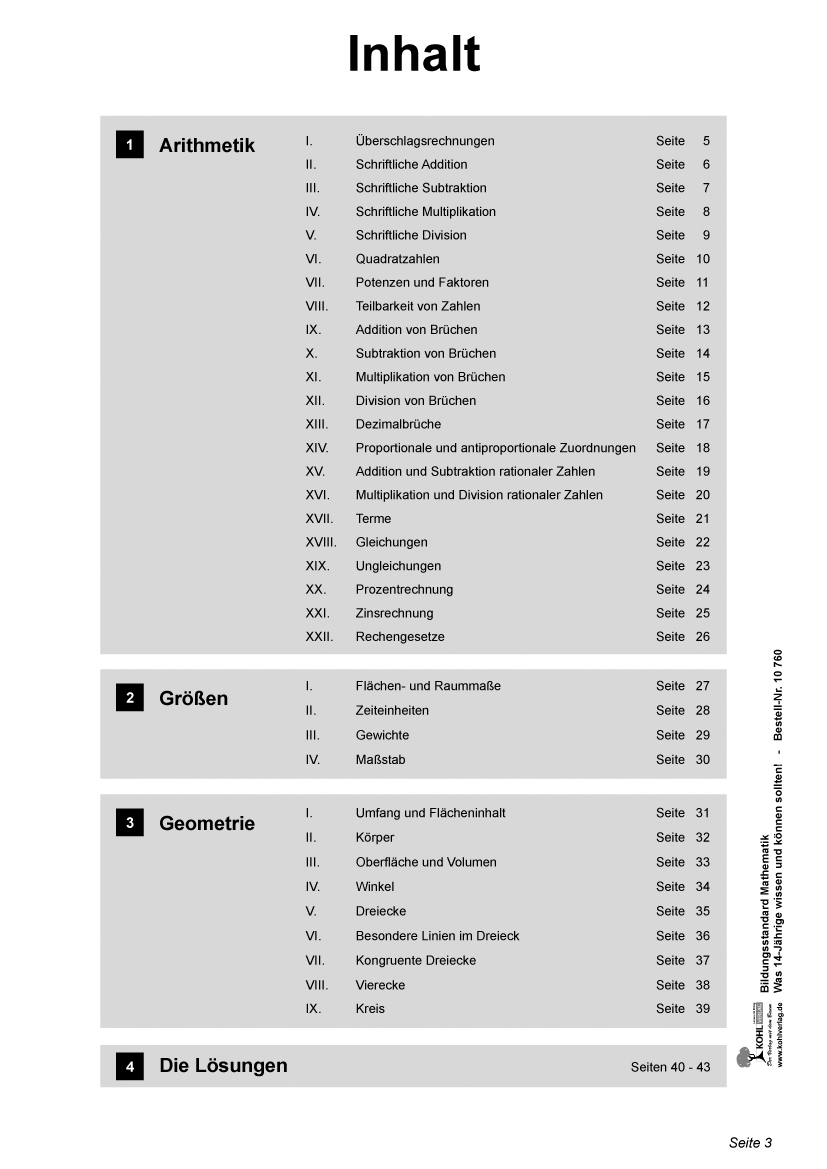 Bildungsstandard Mathematik / Klasse 8