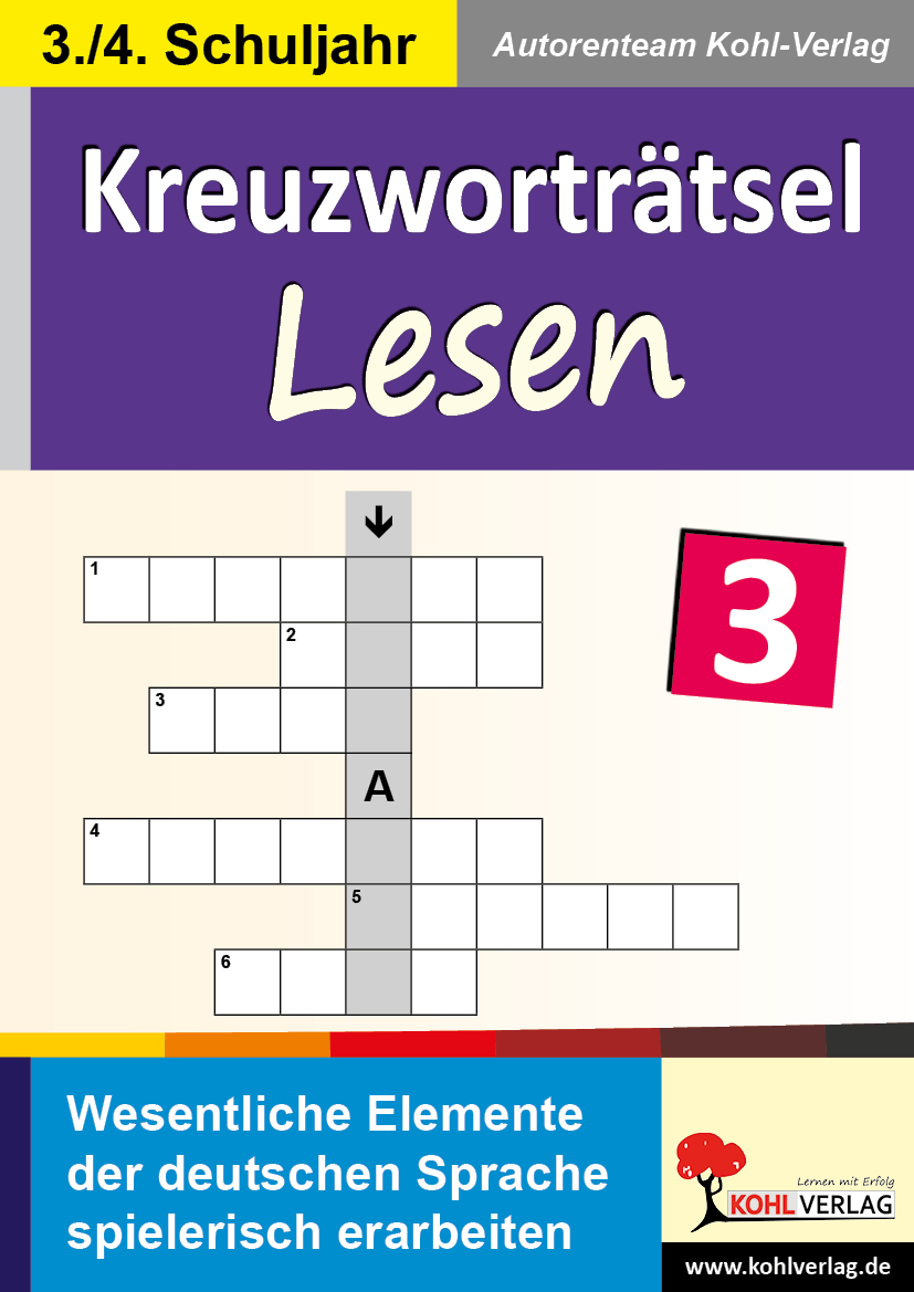 Kreuzworträtsel Lesen - Wesentliche Elemente der deutschen Sprache spielerisch erarbeiten