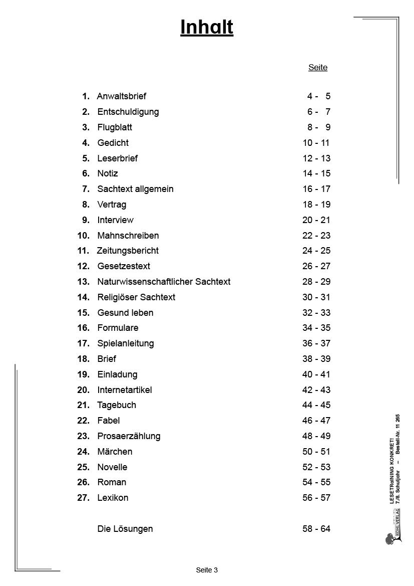 Erlkönig Inhaltsangabe 7. Klasse Lesetraining konkret! / Klasse 7-8