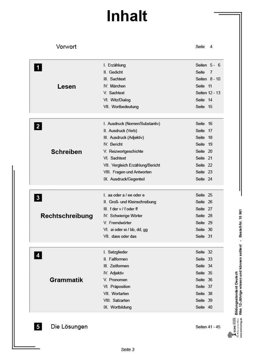 Bildungsstandard Deutsch / Klasse 6