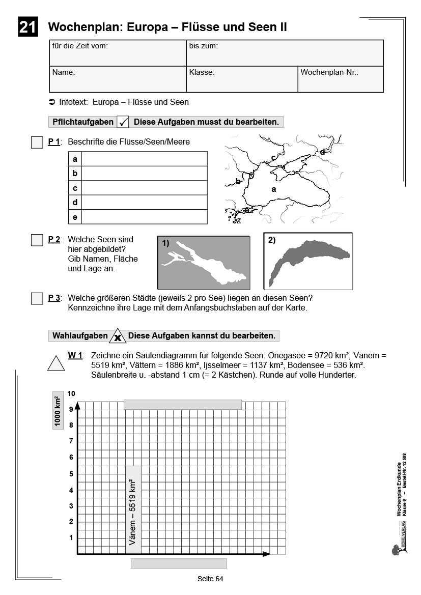 Wochenplan Erdkunde / Klasse 6