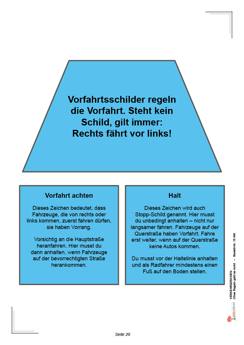 Verkehrszeichen - Sicher im Straßenverkehr