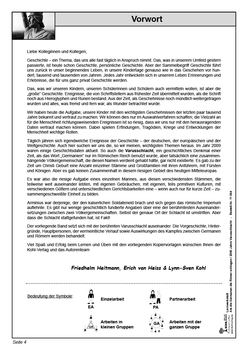 Lernwerkstatt Als die Germanen die Römer schlugen Lernwerkstatt Als die Germanen die Römer schlugen