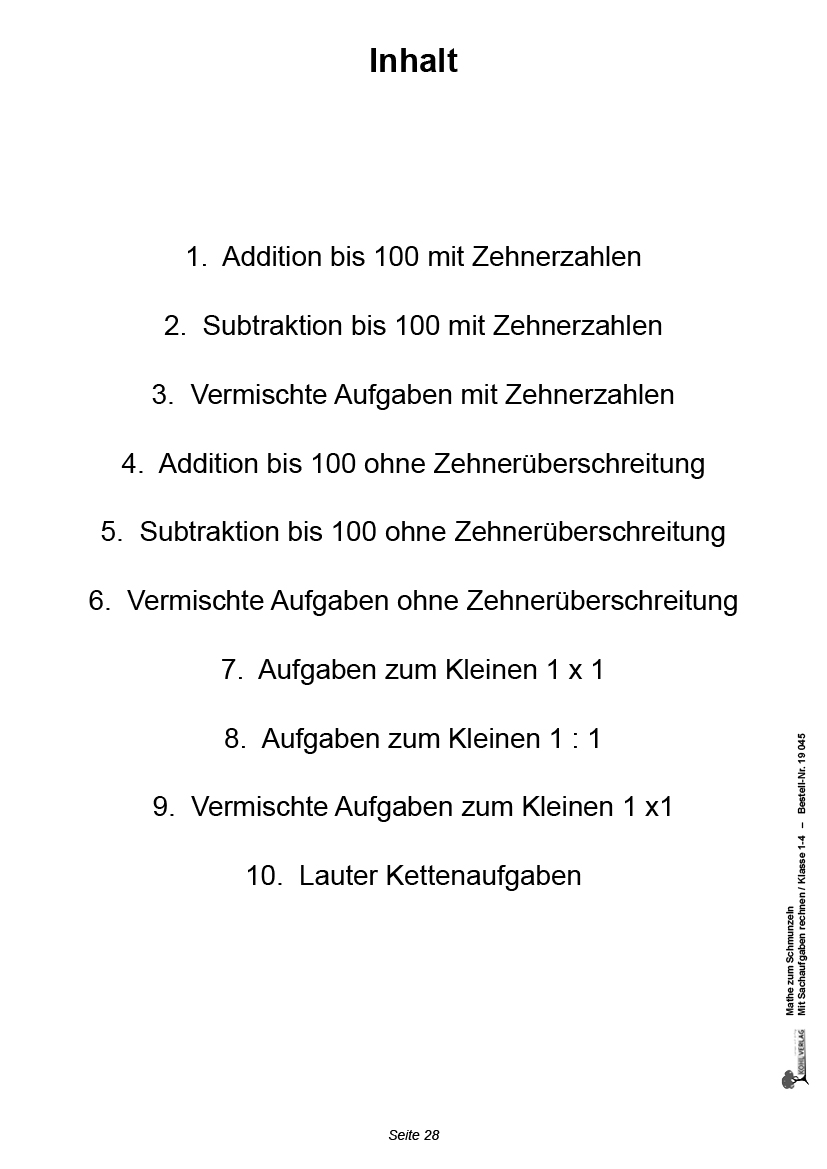 Mathe zum Schmunzeln / Klasse 1-4