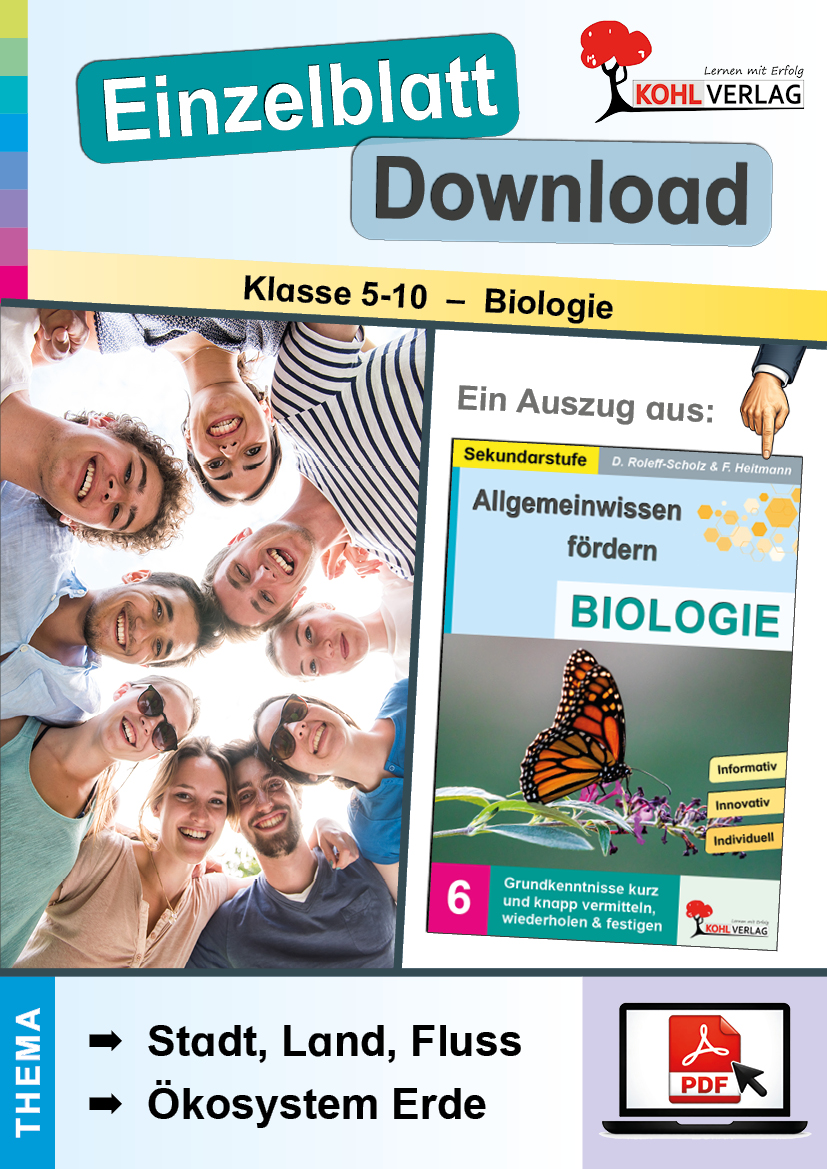 Allgemeinwissen fördern BIOLOGIE: Stadt, Land, Fluss & Ökosystem Erde