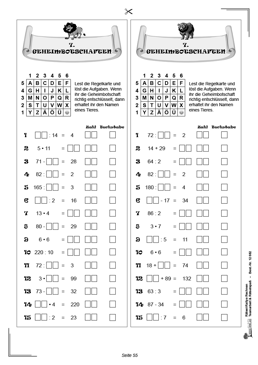 Rätsel-Rallye Rechnen
