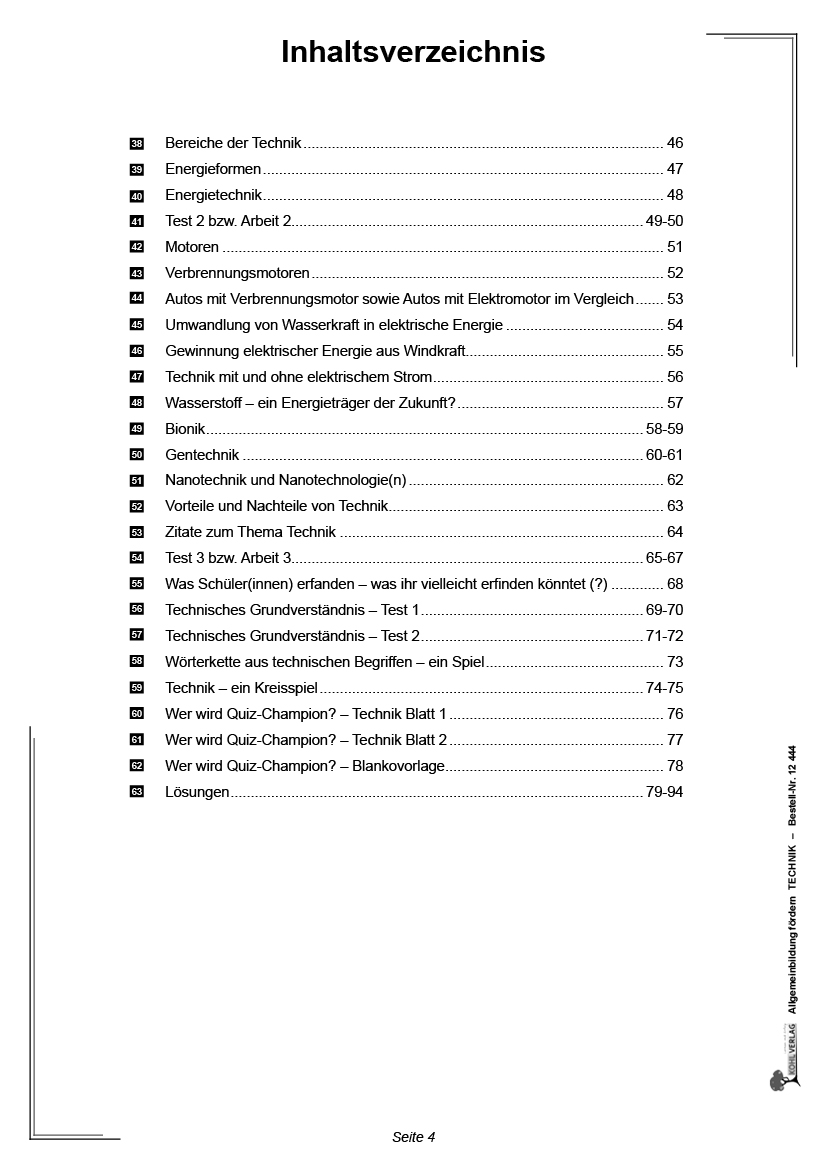 Allgemeinwissen fördern TECHNIK