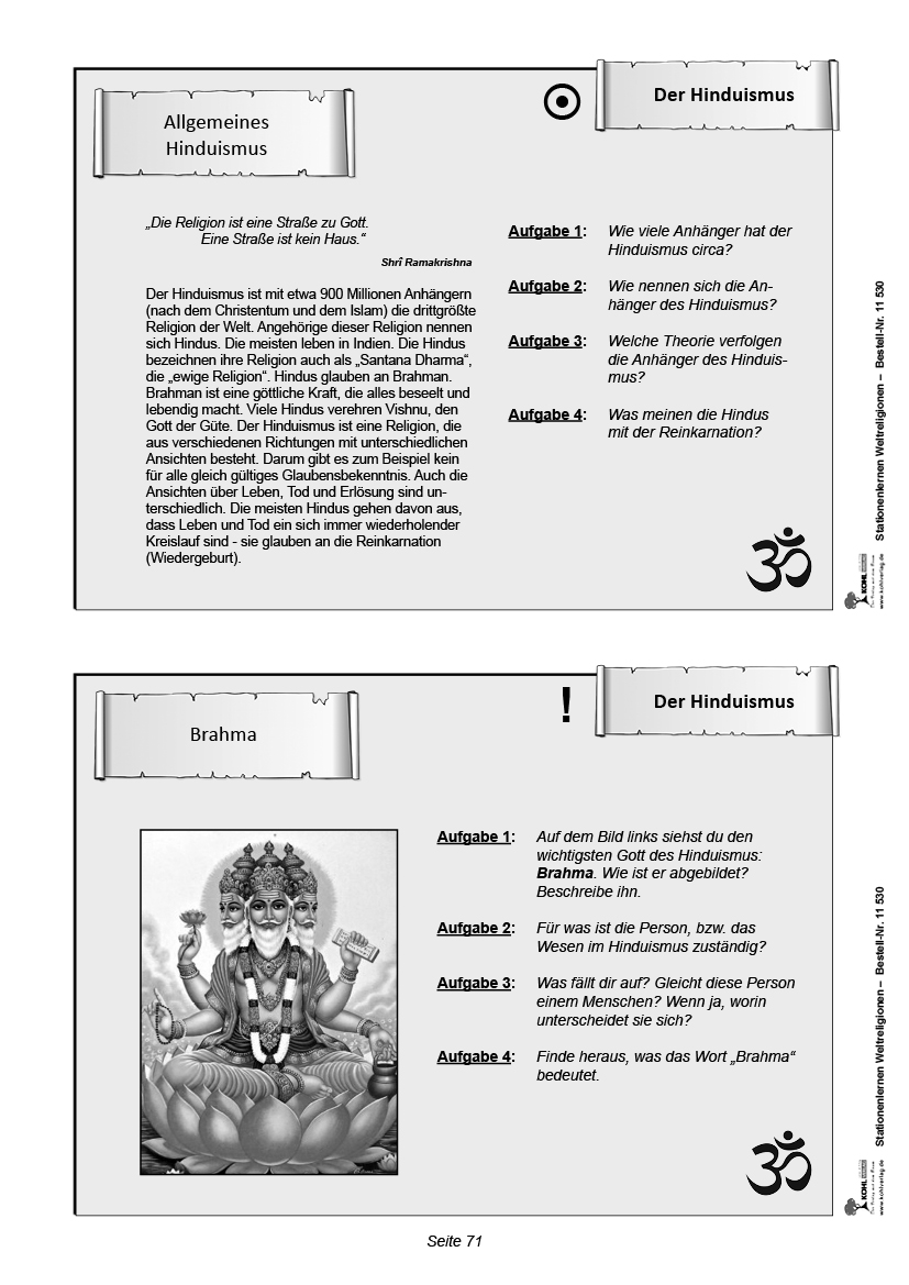 Stationenlernen Weltreligionen