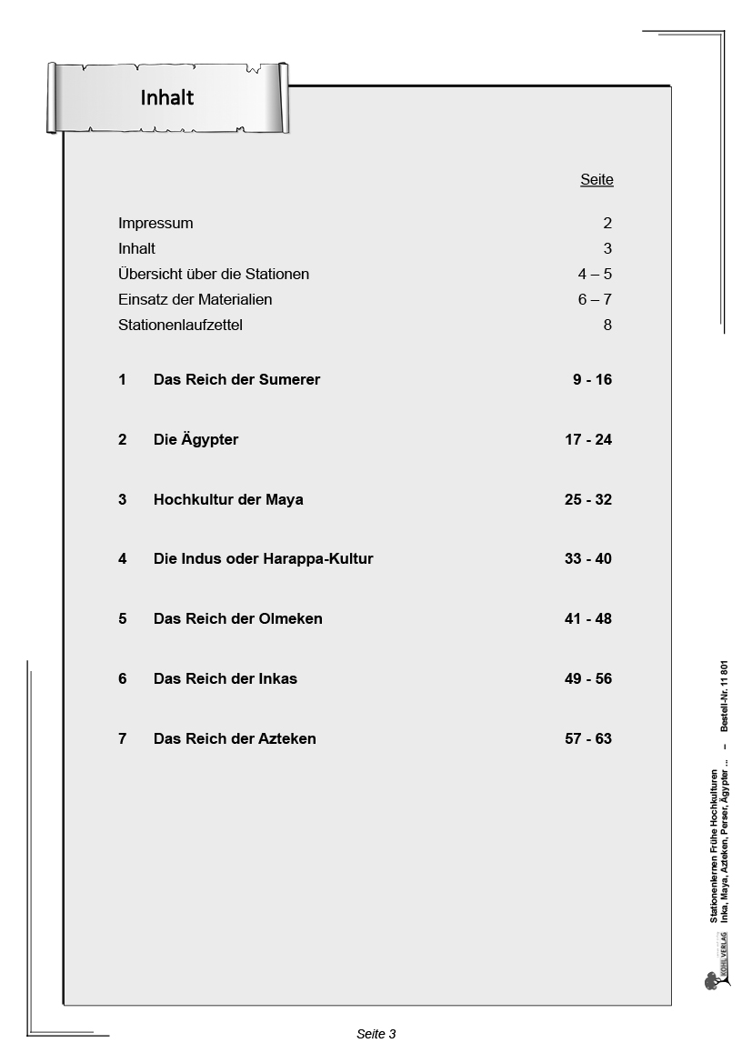 Stationenlernen Frühe Hochkulturen