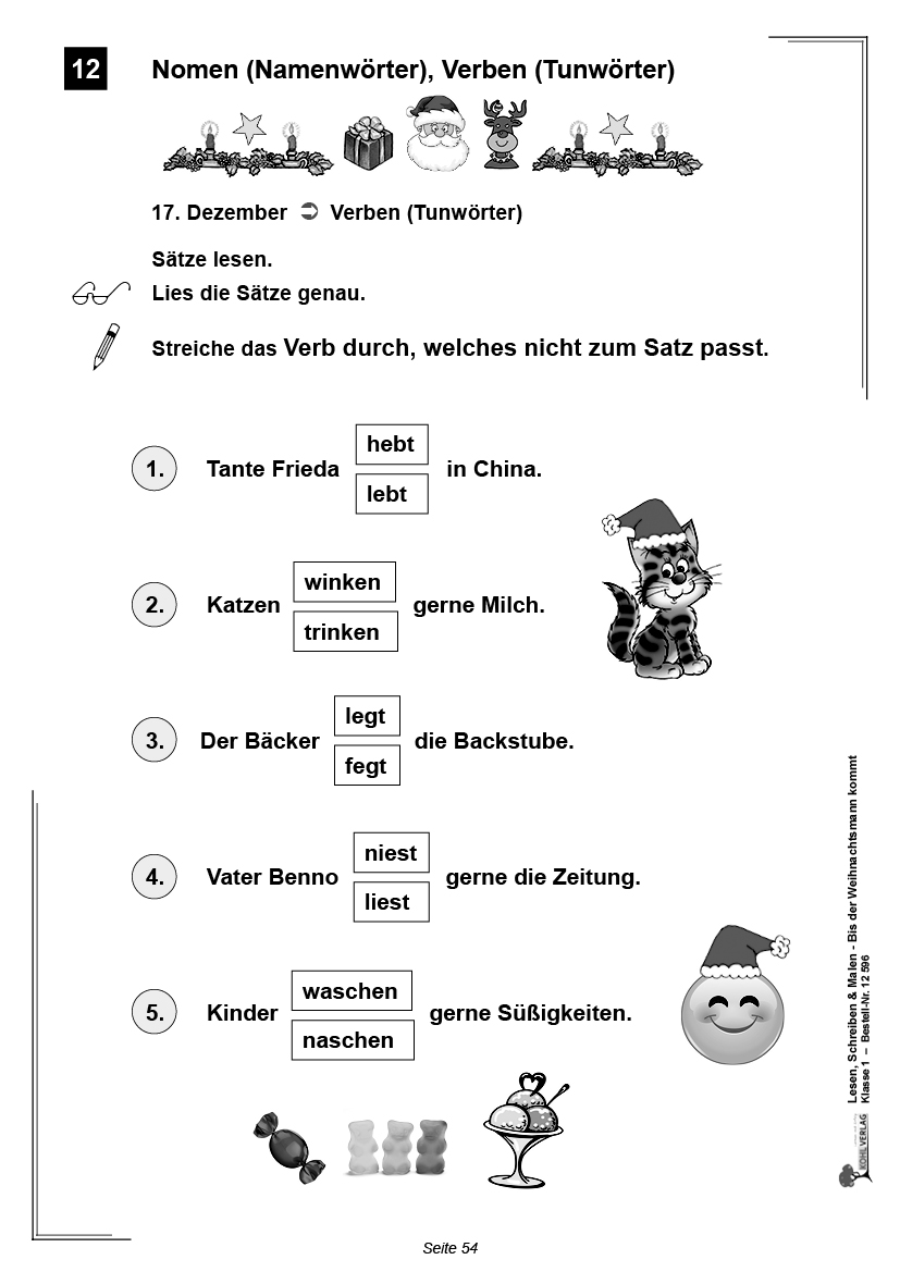 Lesen, Schreiben & Malen ... bis der Weihnachtsmann kommt! / Klasse 1