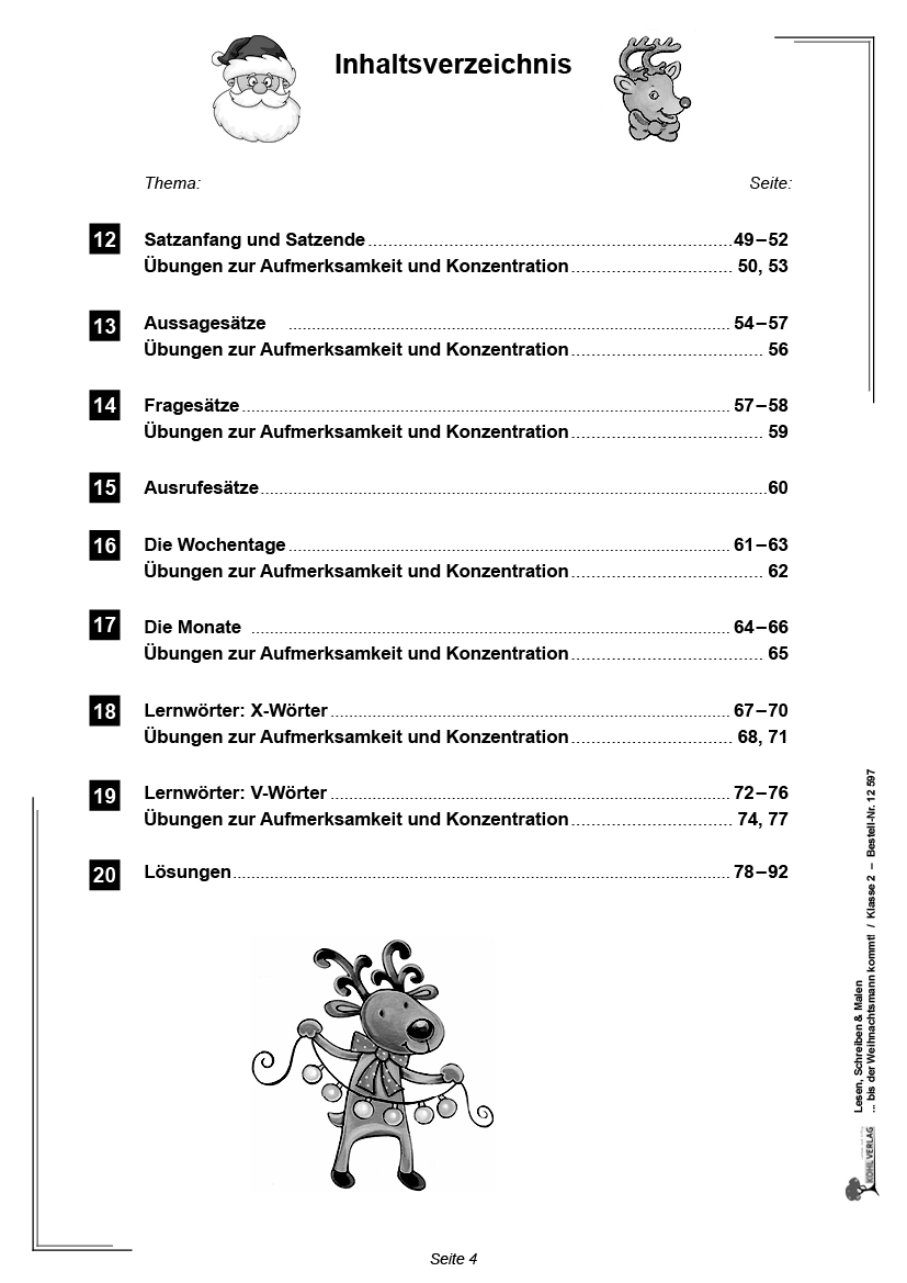 Lesen, Schreiben & Malen ... bis der Weihnachtsmann kommt! / Klasse 2