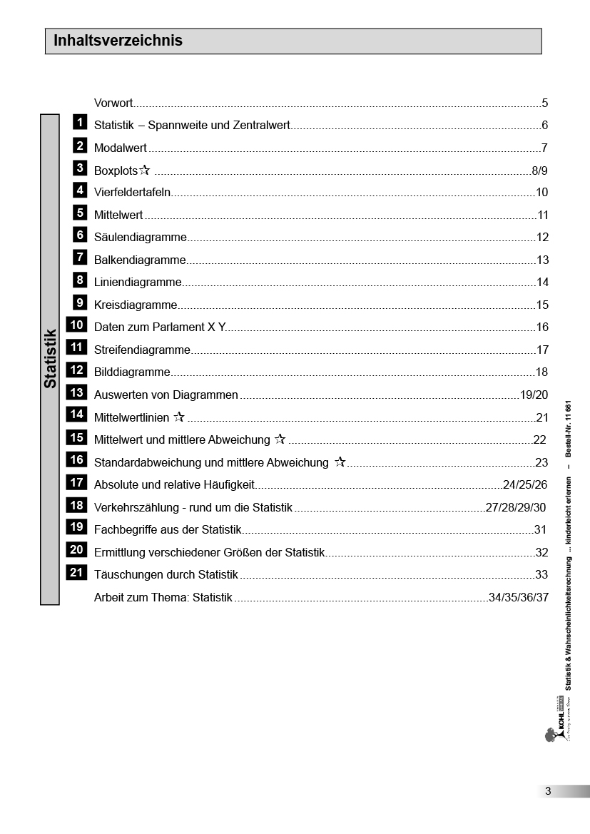 Statistik und Wahrscheinlichkeitsrechnung - ... kinderleicht erlernen