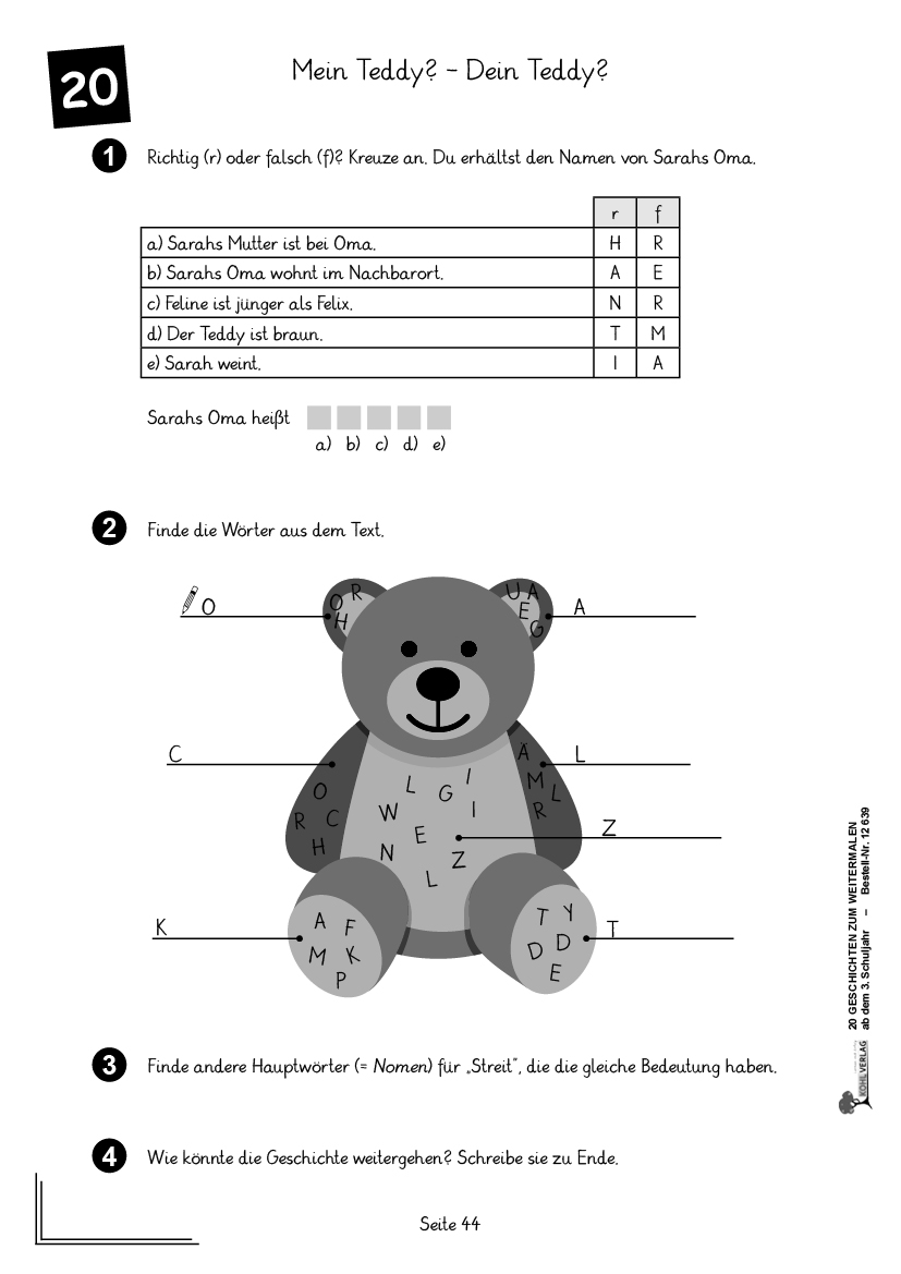 20 Geschichten zum Weitermalen / Klasse 3-6