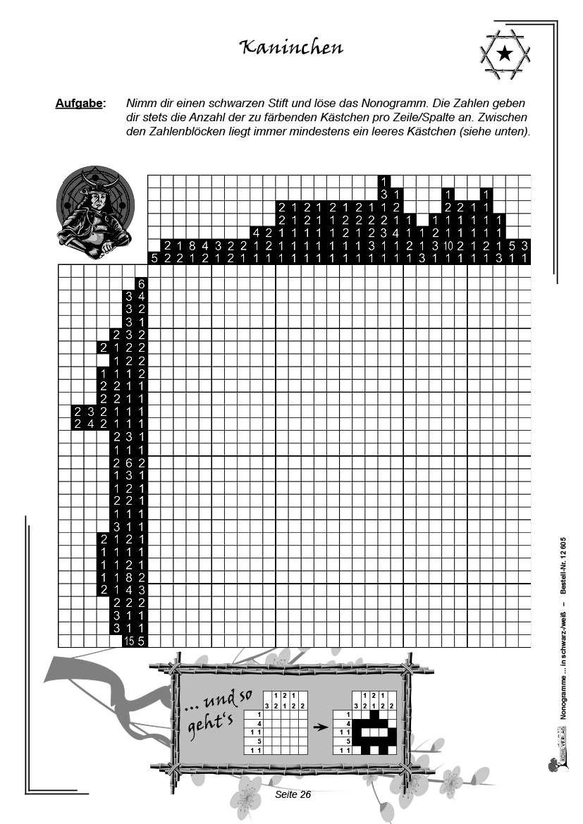 Nonogramme ... in schwarz-weiß