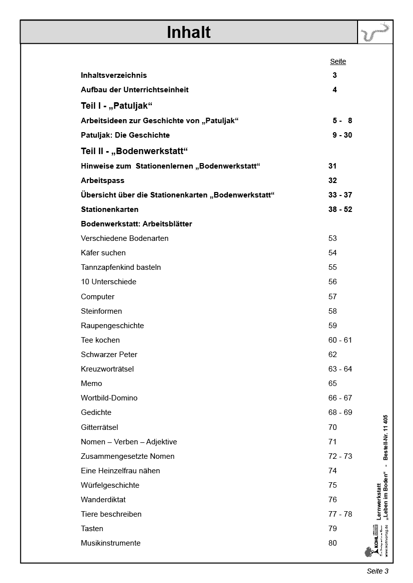 Lernwerkstatt Leben im Boden