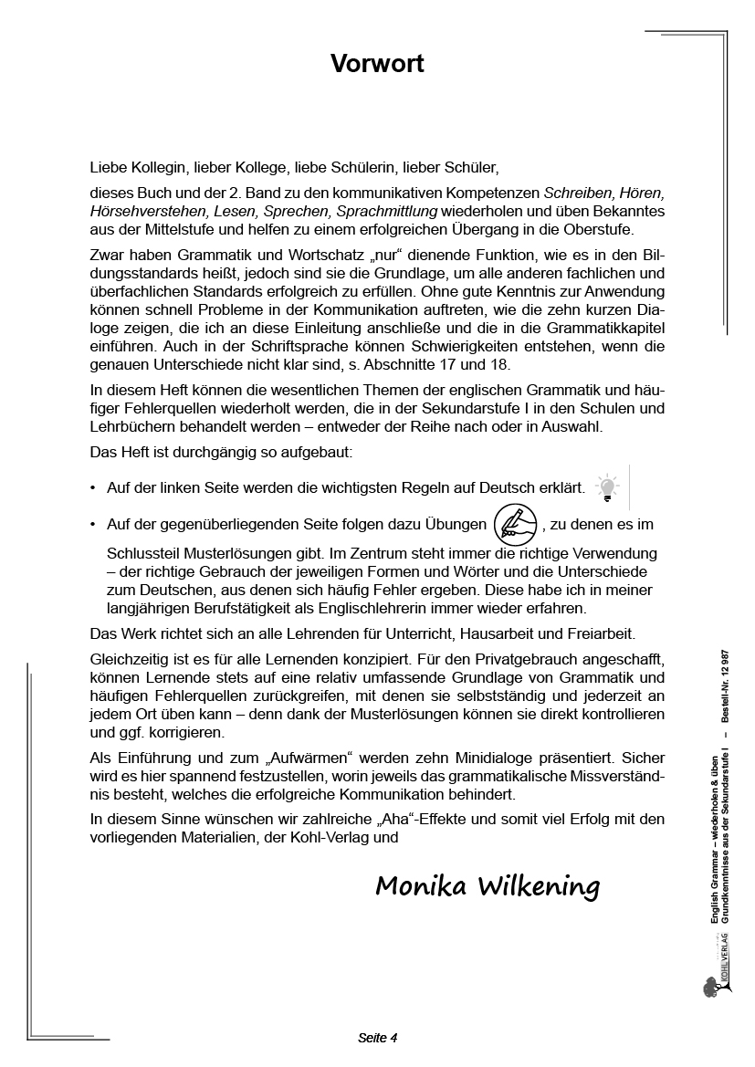 English Grammar wiederholen & üben / Band 1