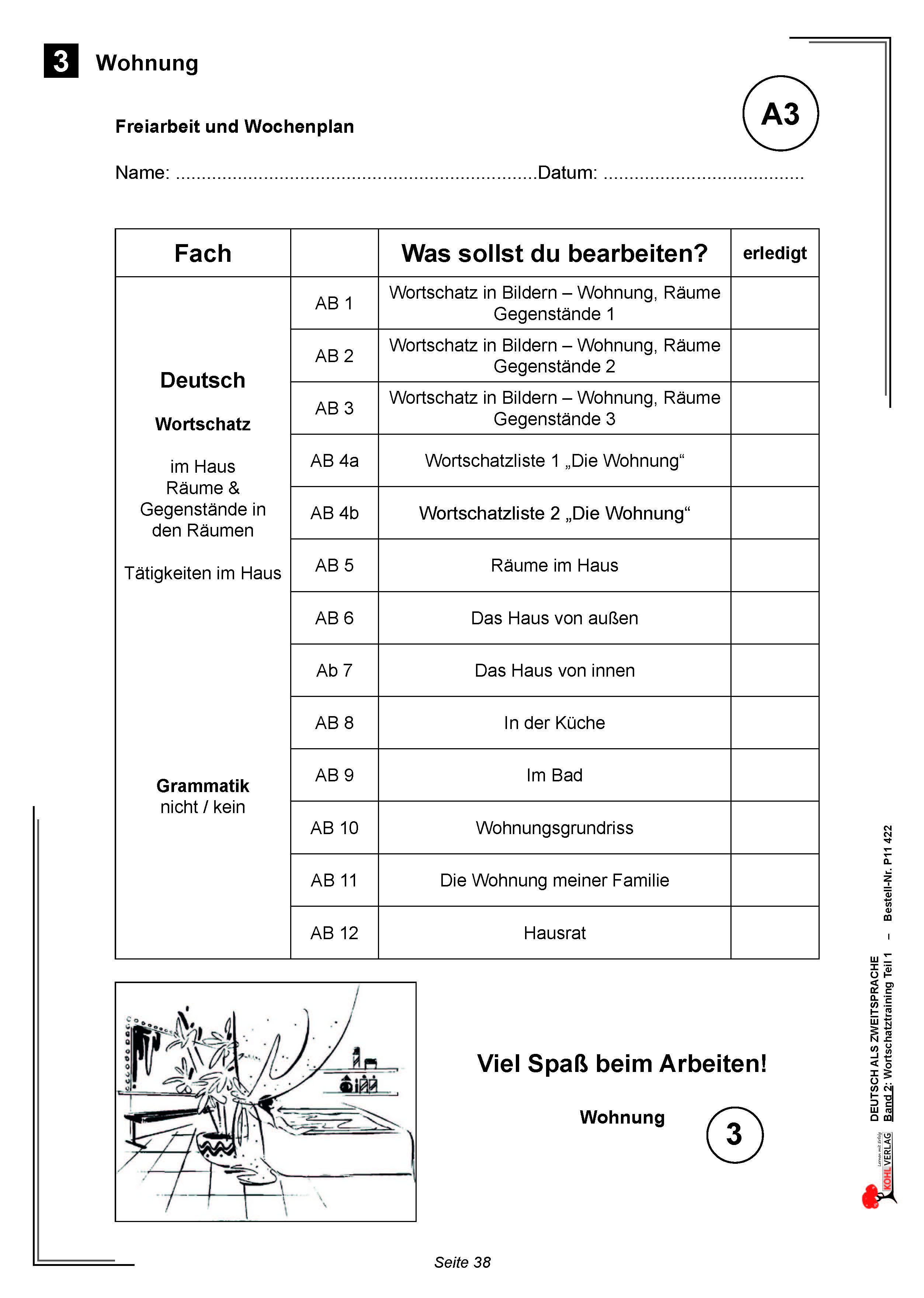 Deutsch als Zweitsprache: Wohnung