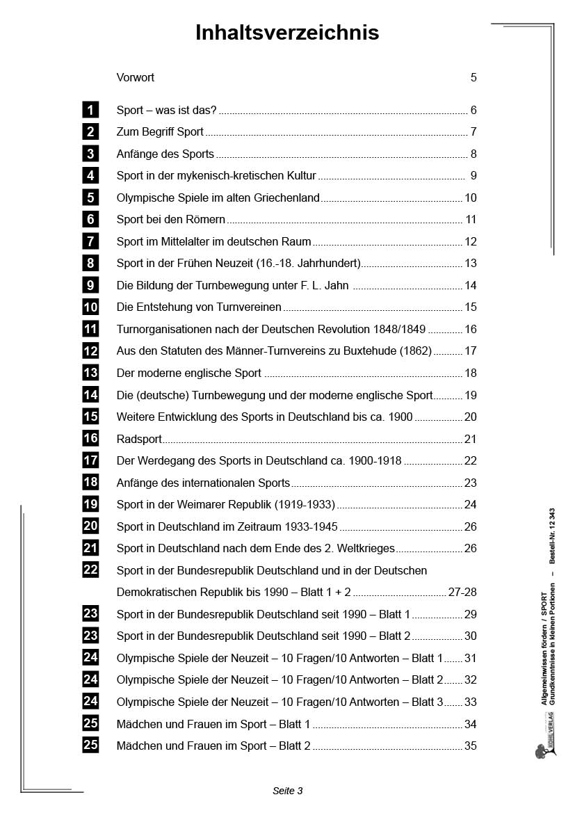 Allgemeinwissen fördern SPORT