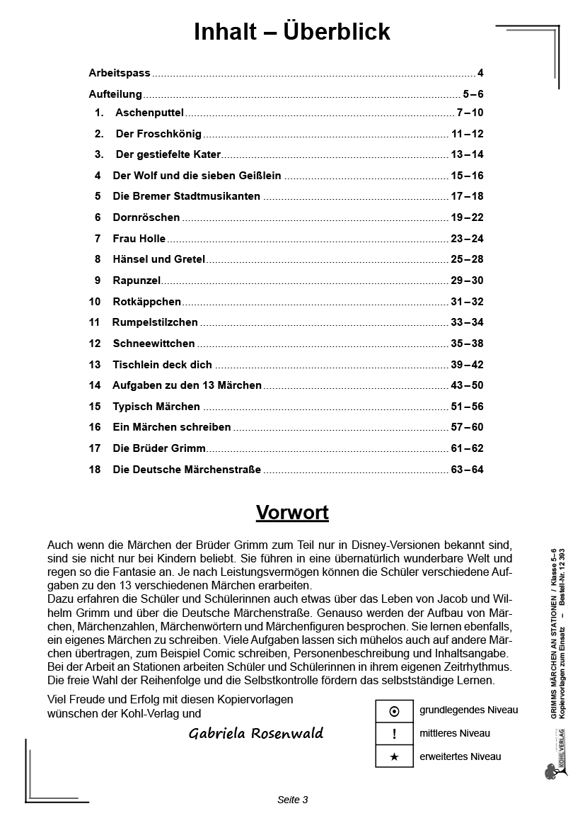 Grimms Märchen an Stationen / Klasse 5-6