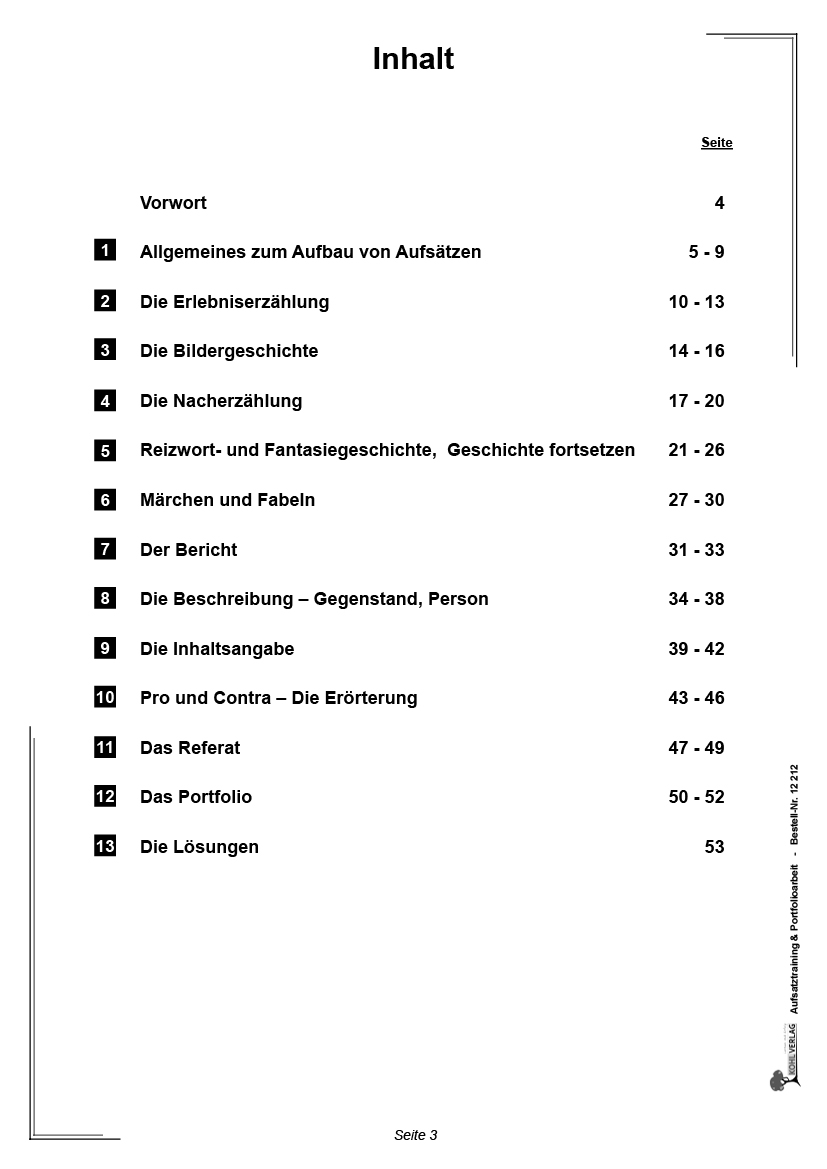 Aufsatztraining & Portfolioarbeit