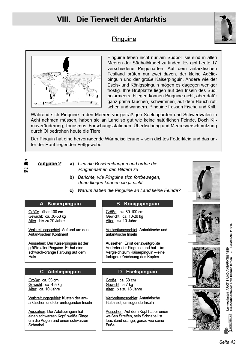 Lernwerkstatt ARKTIS & ANTARKTIS / Sekundarstufe