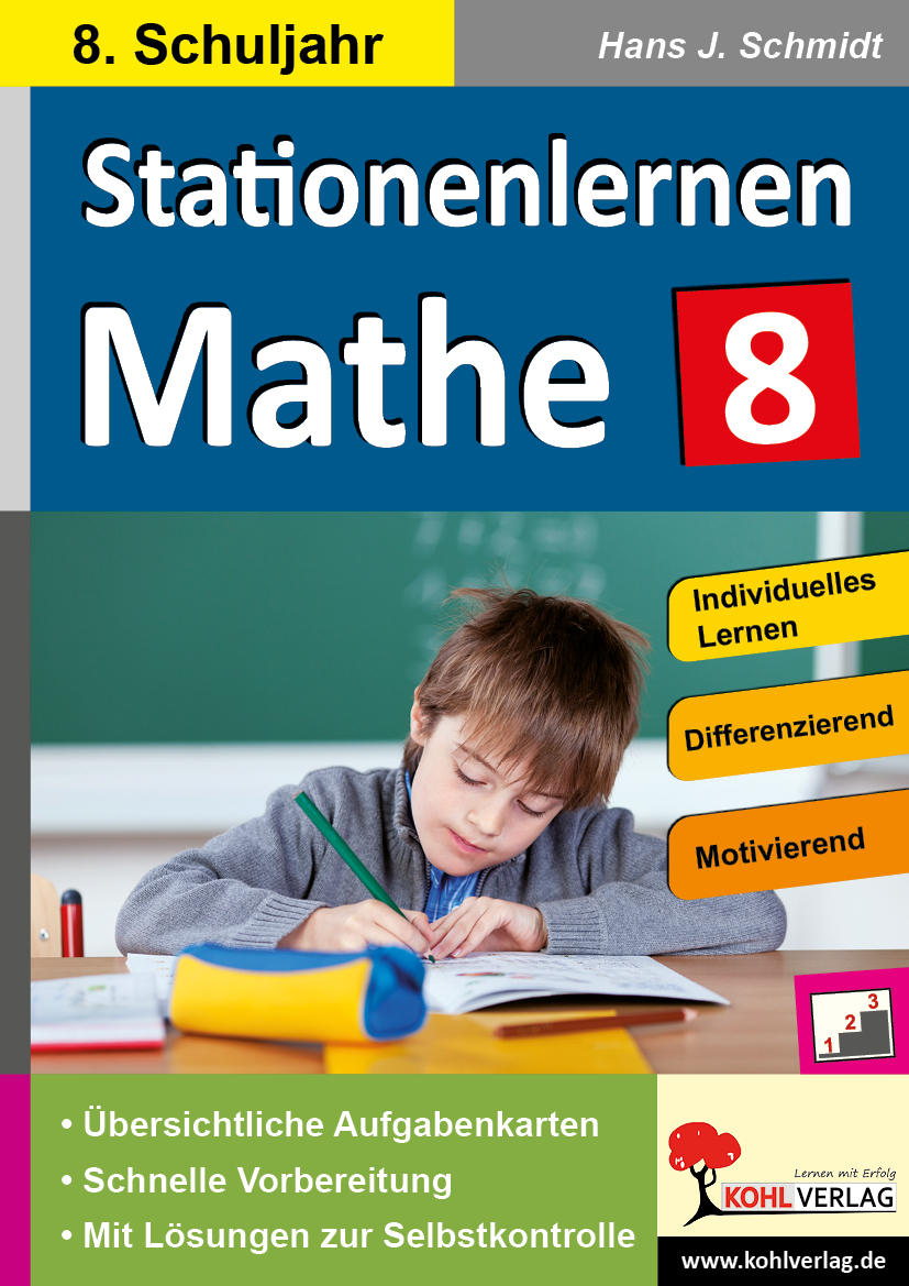 Stationenlernen Mathe / Klasse 8 - Komplett ausgearbeitetes Freiarbeitsmaterial im 8. Schuljahr