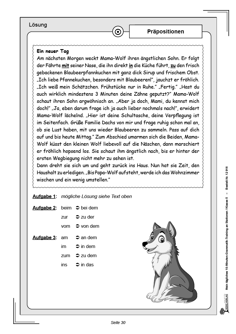 Mein tägliches 10-Minuten-Grammatik-Training an Stationen / Klasse 5