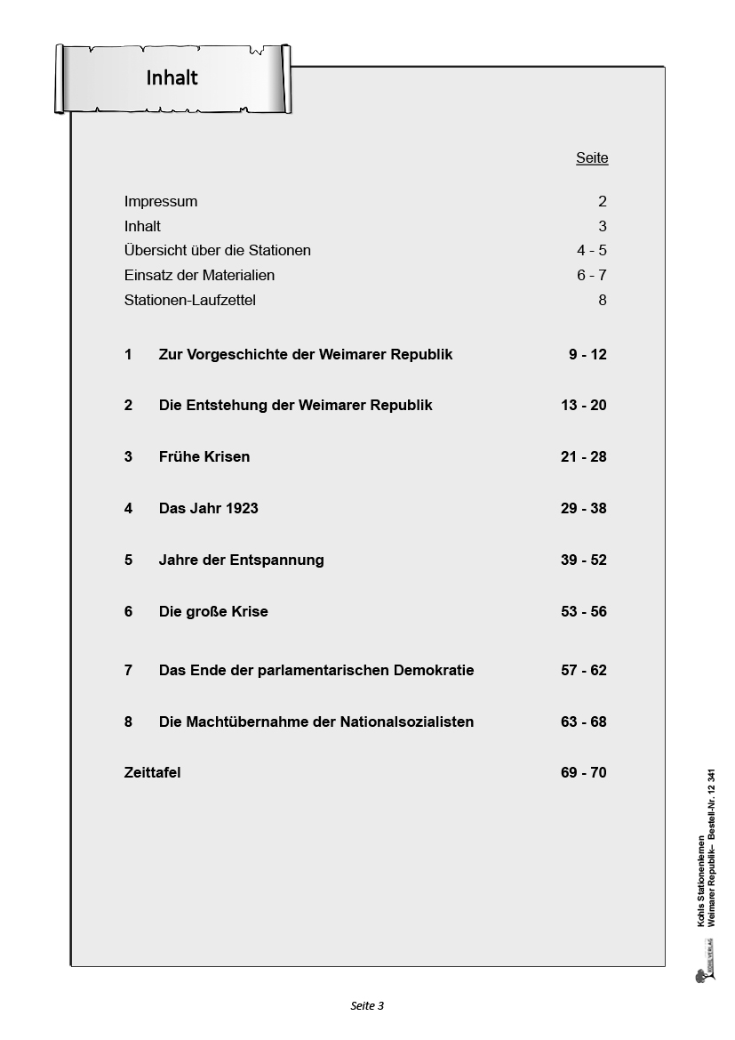 Stationenlernen Weimarer Republik